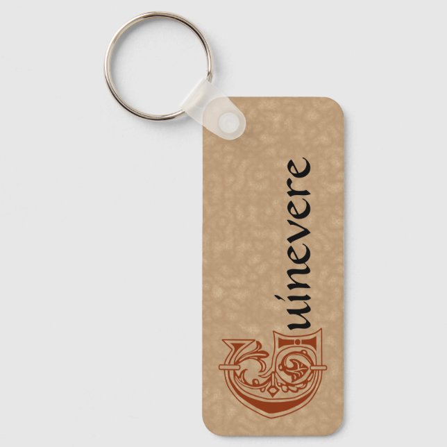 Llavero Capital decorativo rectangular G (Anverso)