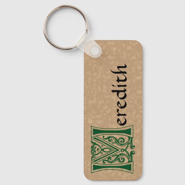 Llavero Capital decorativo rectangular M (Anverso)
