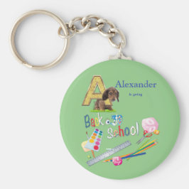 Llavero Capitales de los alfabetos de vuelta a la escuela