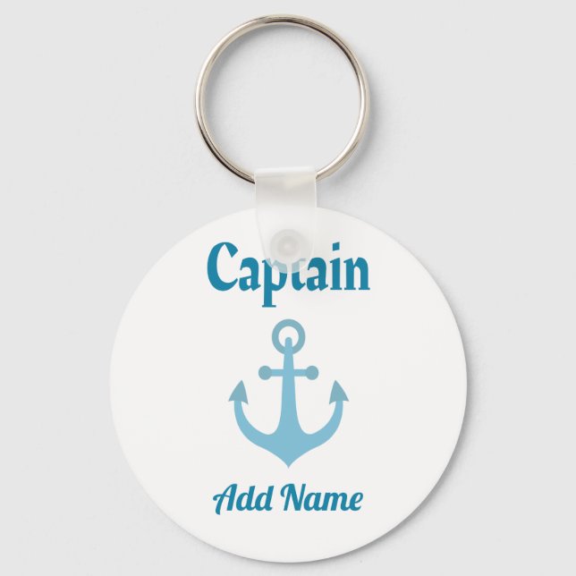 Llavero Capitán de barco personalizado Anchor (Anverso)