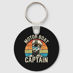 Llavero Capitán de lancha motora náutica vintage aventura