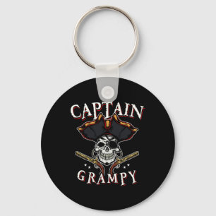 Llavero Capitán De Los Hombres Grampy Pirate Gorra Y Skull