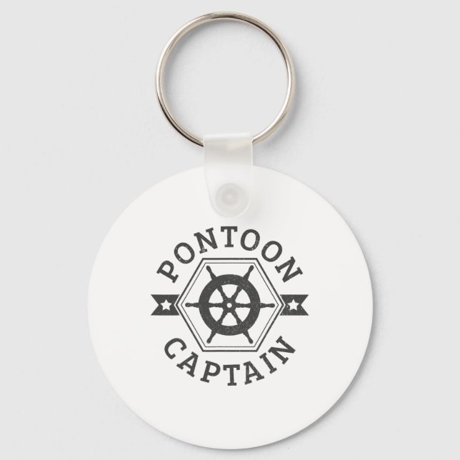 Llavero Capitán de pontón - Pontooning Boating Nautical (Anverso)