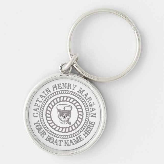 Llavero Capitán del Personalizado y anclaje del nombre del (Frente)