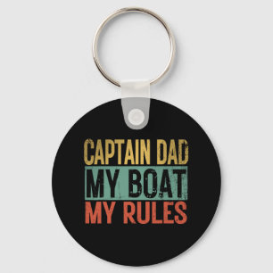Llavero Capitán Papá Mi Barco Mis Reglas Divertido Retro Y
