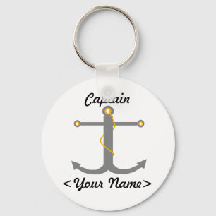 Llavero Capitán personalizado Anchor Keychain