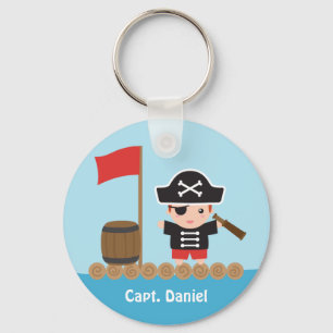 Llavero Capitán Pirata del Océano Balsa Niño Adorable