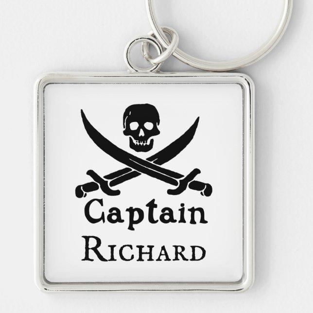 Llavero Capitán pirata personalizado (Frente)