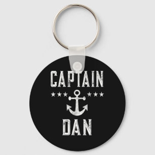 Llavero Capitán Vintage Dan Personalizado Nombre Boatin