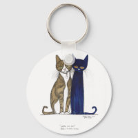 Capitán y Pete Keychain