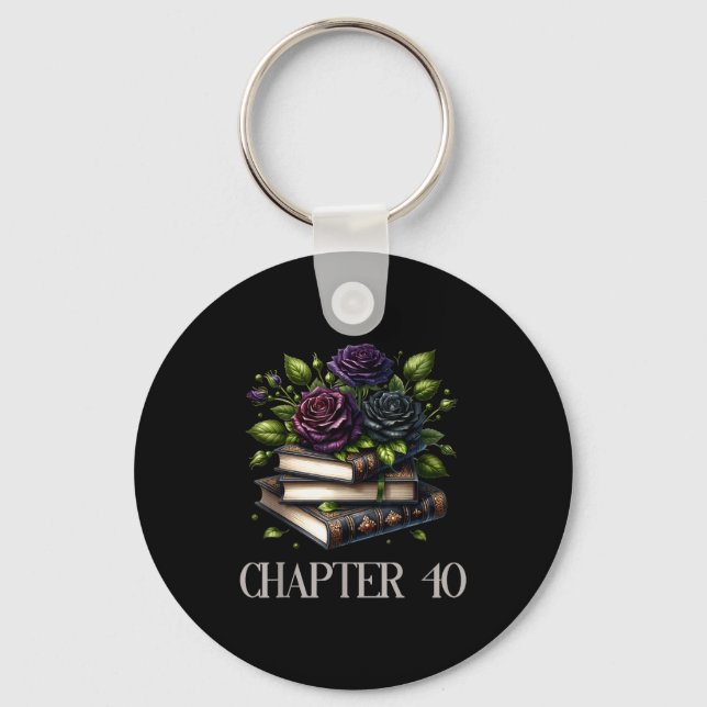 Llavero Capítulo 40 Cumpleaños 40 Mujeres Amantes de Libro (Anverso)
