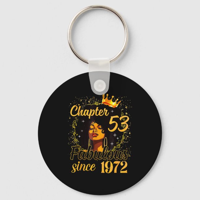 Llavero Capítulo 53 Fabuloso Desde 1972 Cumpleaños 53 Muje (Anverso)