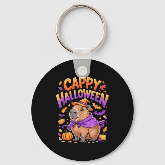 Llavero Cappy Halloween Capybara Witch  (Anverso)