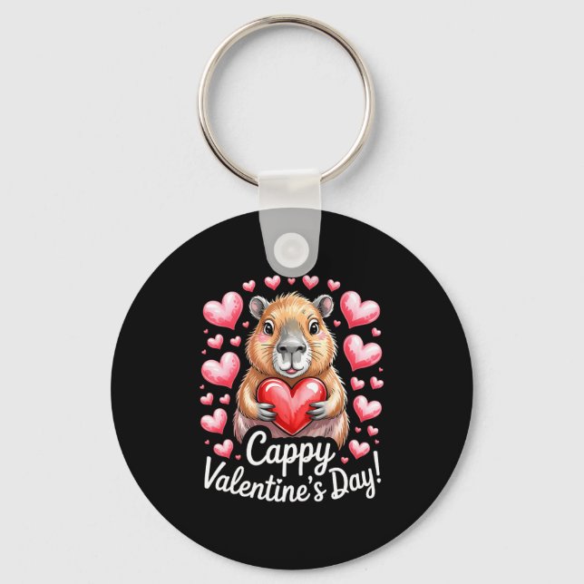 Llavero Cappy Valentine’s Day Cute Capybara Heart Design P (Anverso)