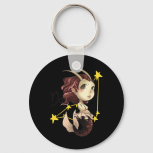 Llavero Capricorn Chibi Anime Cute Chica Pegatina