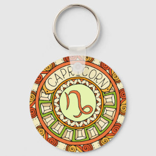 Llavero Capricornio Capricorn Sternzeichen Mandala