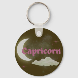 Llavero Capricornio Celestial Estética de la Luna Nube Est