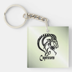Llavero Capricornio la Cabra de Mar Zodiaco Verde
