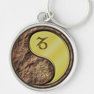 Llavero Capricornio y cadena de tracción Metalizado