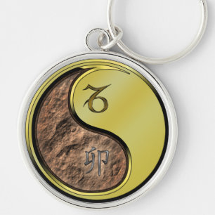 Llavero Capricornio y conejo Metalizado