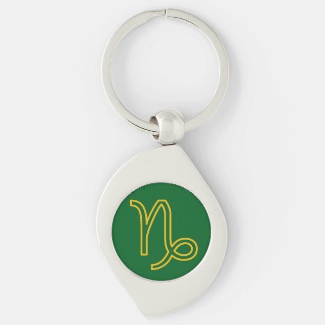 Llavero Capricornio Zodiac Keychain Metalizado (Anverso)