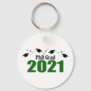 Llavero Cápsulas Y Diplomas Grad 2021 Del PhD (Verde)