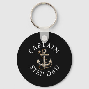 Llavero Captain Step-dad Boat Sailing Boating Vintage Anch