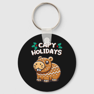 Llavero Capy Holidays Navidades horneando galleta de pan