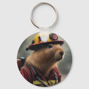 Llavero "Capybara al rescate: Bombero Extraordinario