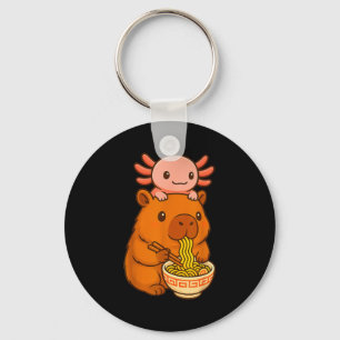 Llavero Capybara Anime Ramen Axolotl Divertido Gráfico Kaw