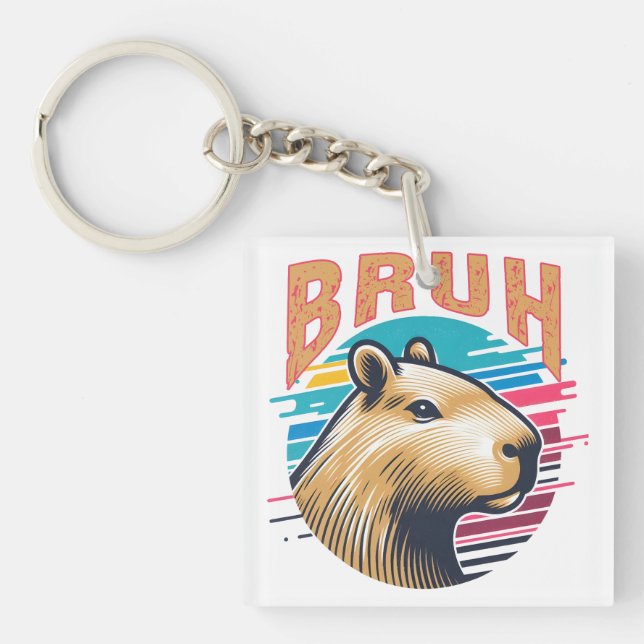 Llavero Capybara Bruh Gracioso Bruh Capybara Amantes Hombr (Frente)