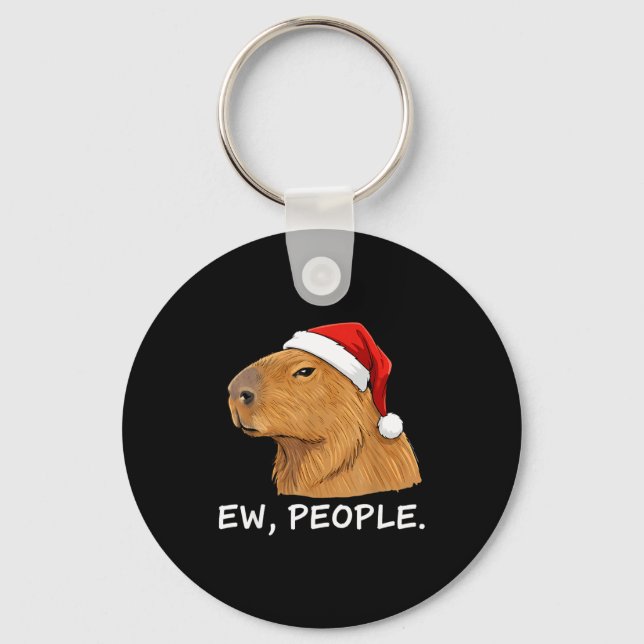 Llavero Capybara Ew People Christmas Funny Sarcastic Humor (Anverso)