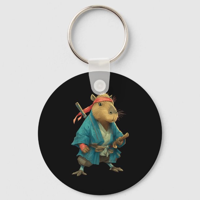 Llavero Capybara Ninja Samurai Japan Funny Japanese Graphi (Anverso)