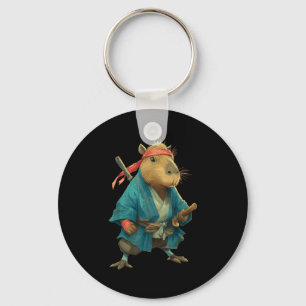 Llavero Capybara Ninja Samurai Japón Gráfica Divertida Jap