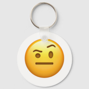 Llavero Cara con una ceja aumentada - emoji