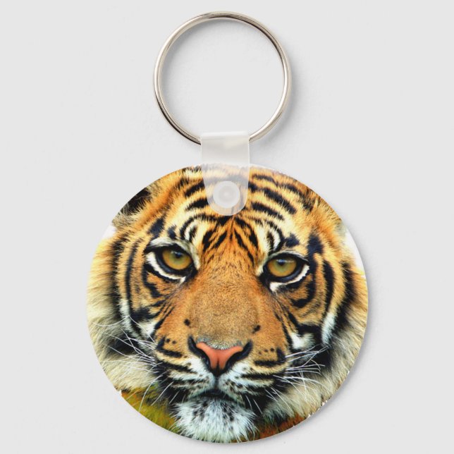 Llavero Cara de animal tigre salvaje (Anverso)