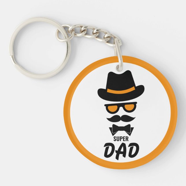 Llavero Cara de Caballero Cuidadoso con bigotes, Gorra, vi (Frente)