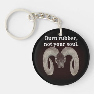 Llavero Cara de cráneo de cabra y personalizada