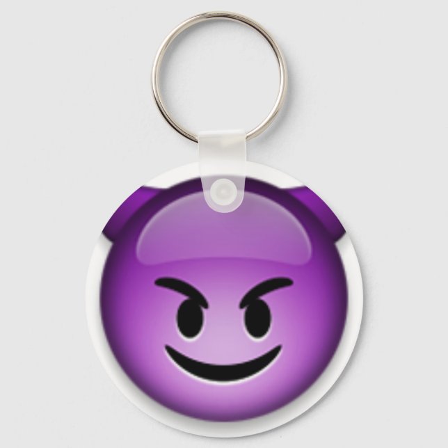 Llavero Cara de Emoji traviesa (Anverso)