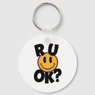 Llavero Cara de emoticono ¿Estás Bien? Diseño de Pegatina 