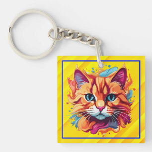 Llavero Cara de gato de color lindo-87002