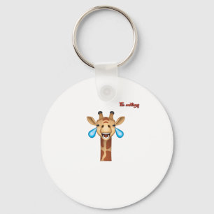 Llavero cara de jirafa feliz de emoji