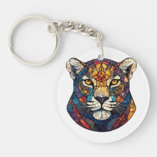 Llavero Cara de Leopardo Majestuoso