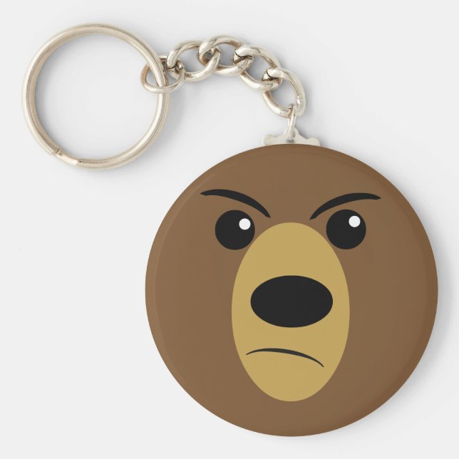 Llavero Cara de oso gruñón (Frente)