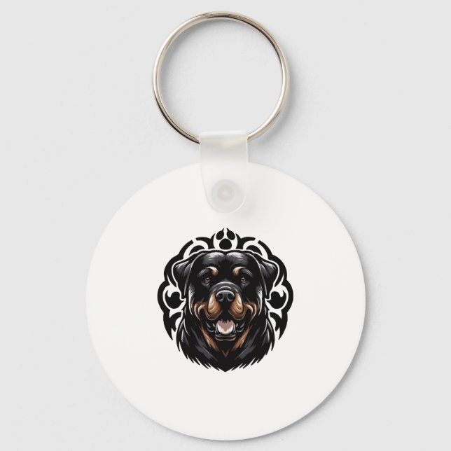 Llavero Cara de perro Rottweiler (Anverso)
