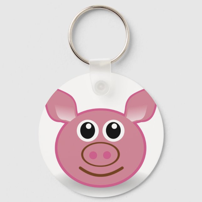 Llavero Cara de Personalizado de cerdo (Anverso)