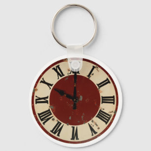 Llavero Cara de reloj antigua del vintage apenada