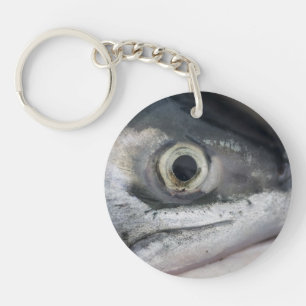 Llavero Cara de salmón plateado