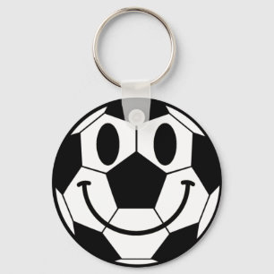 Llavero Cara de sonrisa de bola de fútbol