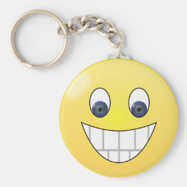 Llavero Cara de sonrisa de ojos azules